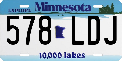 MN license plate 578LDJ