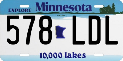MN license plate 578LDL