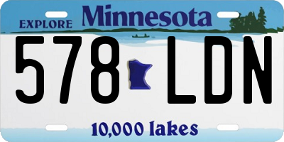 MN license plate 578LDN