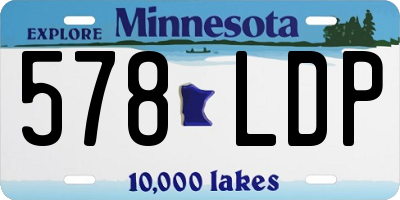 MN license plate 578LDP