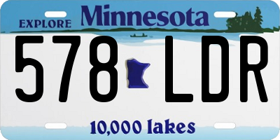 MN license plate 578LDR