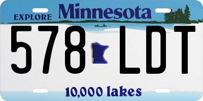 MN license plate 578LDT