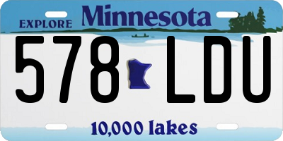 MN license plate 578LDU