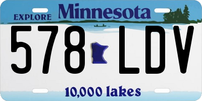 MN license plate 578LDV