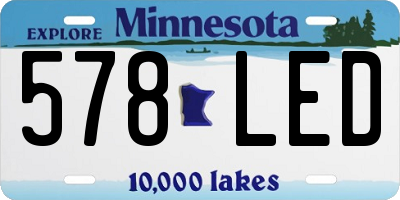 MN license plate 578LED