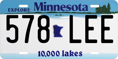 MN license plate 578LEE