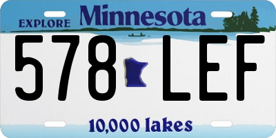 MN license plate 578LEF