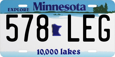 MN license plate 578LEG