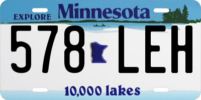 MN license plate 578LEH