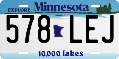 MN license plate 578LEJ