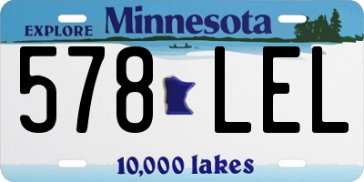 MN license plate 578LEL