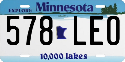 MN license plate 578LEO