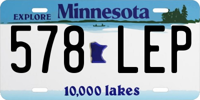 MN license plate 578LEP