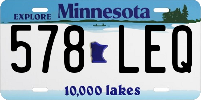 MN license plate 578LEQ
