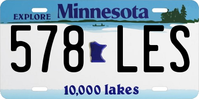 MN license plate 578LES