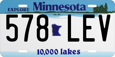MN license plate 578LEV