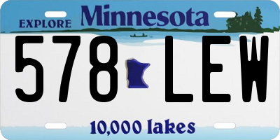 MN license plate 578LEW