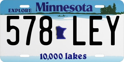 MN license plate 578LEY