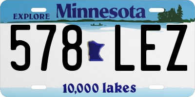 MN license plate 578LEZ