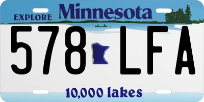 MN license plate 578LFA