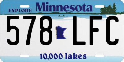 MN license plate 578LFC