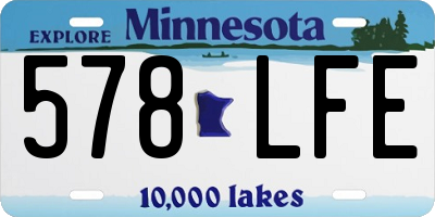 MN license plate 578LFE