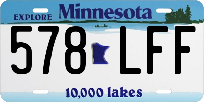 MN license plate 578LFF