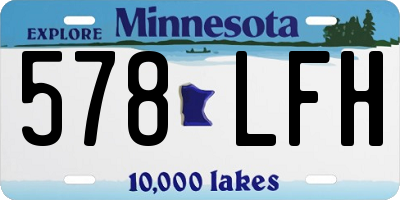 MN license plate 578LFH