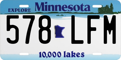MN license plate 578LFM