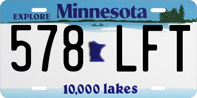 MN license plate 578LFT