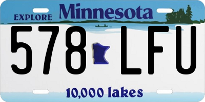 MN license plate 578LFU
