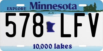 MN license plate 578LFV