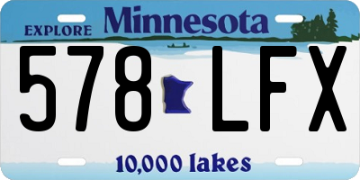 MN license plate 578LFX