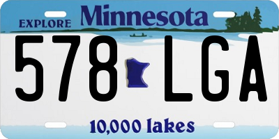 MN license plate 578LGA