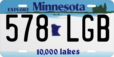 MN license plate 578LGB