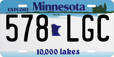 MN license plate 578LGC