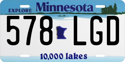 MN license plate 578LGD