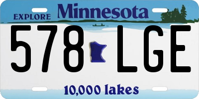MN license plate 578LGE