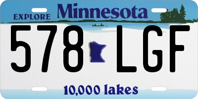 MN license plate 578LGF