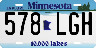 MN license plate 578LGH