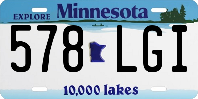 MN license plate 578LGI