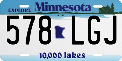 MN license plate 578LGJ