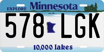 MN license plate 578LGK