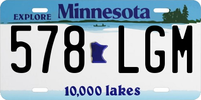 MN license plate 578LGM