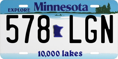 MN license plate 578LGN