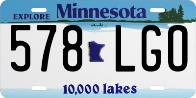 MN license plate 578LGO