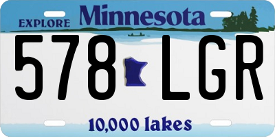 MN license plate 578LGR