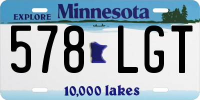 MN license plate 578LGT