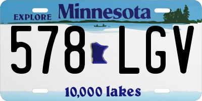 MN license plate 578LGV