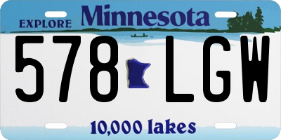 MN license plate 578LGW